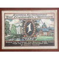 Нотгельд, Фюрстенхоф 1 марка 1922 год. Веймарская республика.