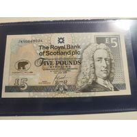 Шотландия 5 фунтов образца 2005 года UNC p365 буклет