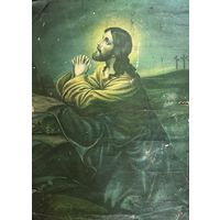 Старинная литография Иисус Христос