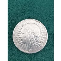 5 злотых 1933 год Ядвига, без МЦ