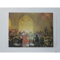 Альфонс Муха живопись 10х15 см