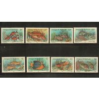 Барбуда-1990(Мих.,1220-1277) , **  , Морская  Фауна,Рыбы (полная серия)