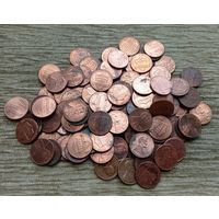 Werty71 США 1 цент с пятнами и коррозией 127 шт цена за все