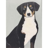 Лисовский А.С "Собачка", 2026г. Холст, акрил. Размер 40х30 см.