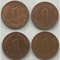 Германия 1 пфенниг 1979 г. F. Цена за 1 шт.