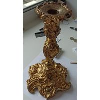 Золочёный антикварный царский подсвечник из личной коллекции, очень красивый, достойный...