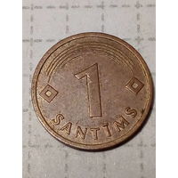 1 сантим Латвия 1992 год