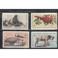 США-1972, (Мих.1079-1082),  * ( 2 м - гаш.) , Фауна(полная серия)
