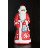 Керамическая, декоративная, новогодняя статуэтка "Дедушка мороз".