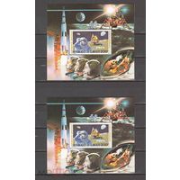 ДЖИБУТИ 1980, КОСМОС, КОСМОНАВТ НА ЛУНЕ, АПОЛЛОН 11,   MNH