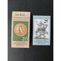 ГДР 1960 Полная серия марок "400 лет собранию кунсткамеры в Дрездене" (чистые**) Mi.791-792 каталог 2.20 евро