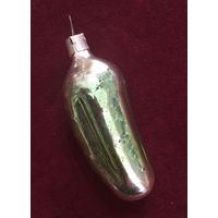 Игрушка ёлочная Агурок, стекло. СССР
