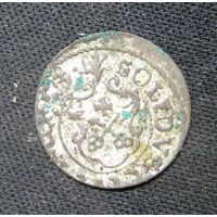 Солид Кристины Августа 1653 г. Рига в сохране