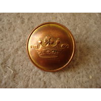 Большая красивая ливрейная пуговица с дворянской короной. Россия, первая половина 19 века.