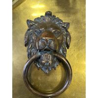 Старинная очень тяжелая бронзовая стучалка, панно, Европа, много лотов с рубля