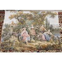 - Старый Гобелен Франция 186х132 см Хлопок Оригинал !