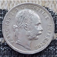 Австро-Венгрия 1 флорин 1877 года, UNC. Серебро! Сторгуй за свою цену, предложи обмен! Y150