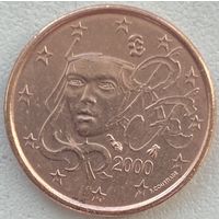 Франция 1 евроцент 2000 г.