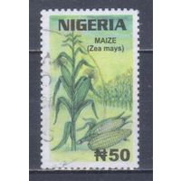 [61] Нигерия 2002. Флора.Плоды.Кукуруза. Гашеная марка.