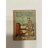 25 пфеннингов (нотгельды) 1921 г. Германия.