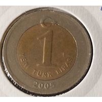 Турция. 1 новая лира 2005 года. (*).