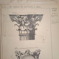ПАНТЕОН В РИМЕ. Таб.15   Гравюра энциклопедическая 20век. 37х28см.   РАСПРОДАЖА КОЛЛЕКЦИИ.
