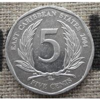 5 центов 2004 Восточные Карибы