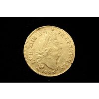 Луидор 1695 г. Франция, Людовик XIIII. Редкая!