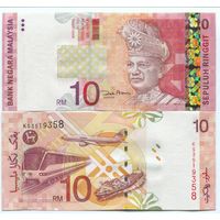 Малайзия 10 ринггит образца 2004 года UNC p46