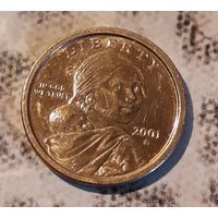 1 доллар 2001 D США Парящий орёл Сакагавея