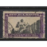 Сан-Марино 1935 12 летие фашистской партии Сан-Марино Башня Рокка #209