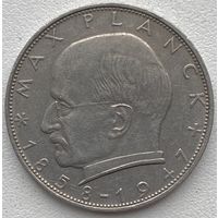 Германия 2 марки 1966 г. F. Макс Планк