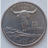 США 25 центов (квотер) 2007 г. Р. Штат Монтана