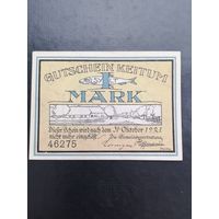Германия 1 марка UNC 1921 с рубля