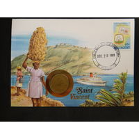 Восточно-Карибские страны 1 доллар 1981 г Сент Винсент  конверт первого дня КПД