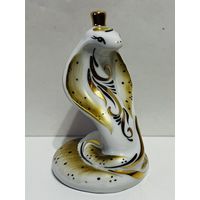 Фарфоровая статуэтка "Кобра" (Змея) с позолотой.  ДФЗ  АУКЦИОН не с рубля без МПЦ.