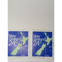 Марка Новая Зеландия 1982 год Карта