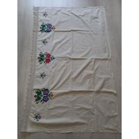 Простыня вышитая старинная