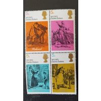 Великобритания 1970, **  MNH, Персоналии, Чарльз Диккенс .