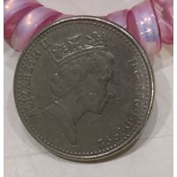 Англия. 10 пенни 1992