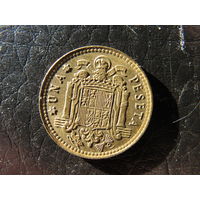 Испания. 1 песета. 1975. С 20 копеек. Распродажа коллекции. Смотрите другие лоты.