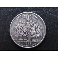1\4 доллара,1999 Коннектикут. США.