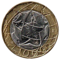 Итальянская Республика. 1000 лир 1997. Ошибка.