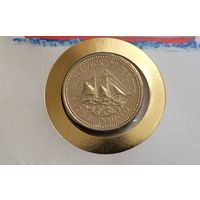 Джерси 1 фунт 1994, в сувенирном конверте с марками острова Гернси
