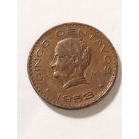 Мексика 5 сентаво 1953