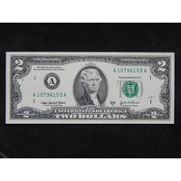 США 2 доллара 2003г.UNC (из пачки).