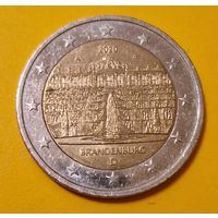 Германия 2 евро 2020 (А) Бранденбург (серия "Федеральные земли I") из оборота