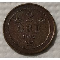 Швеция 2 эре, 1902 (14-18-25)