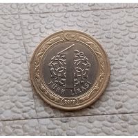 1 лира 2017 года Турция. Турецкая республика.