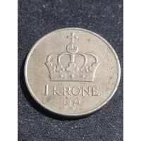 Норвегия 1 крона 1974